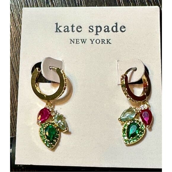 Kate Spade NEW earrings -  Light up the Room hoop dangle earrings - Picture 6 of 9